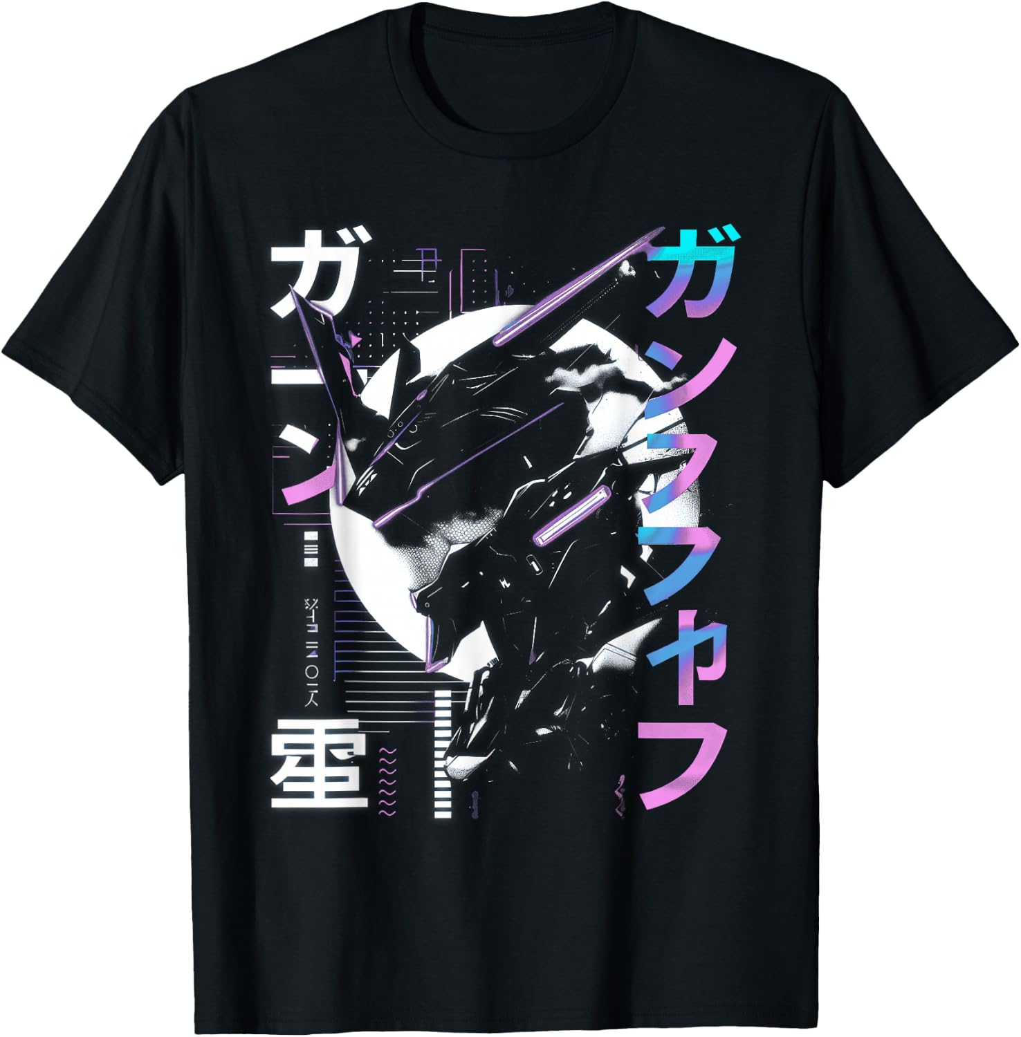 Futuristic Techwear Japanese Cyberpunk Harajuku Anime Manga , black T-Shirt - T-Shirt | Black