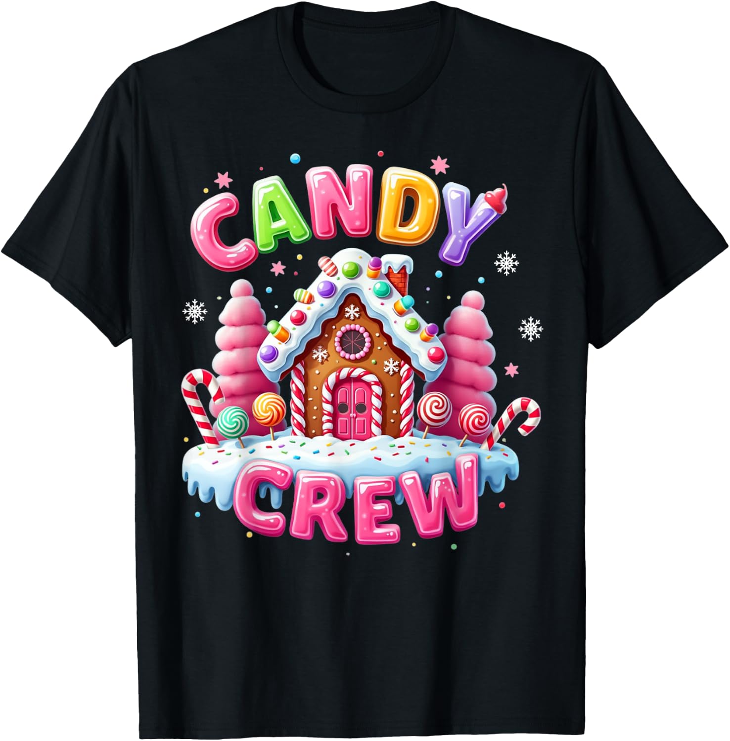 Candy Land Candy Crew Decorations Sweetie Candy Squad Xmas T-Shirt - T-Shirt | Black