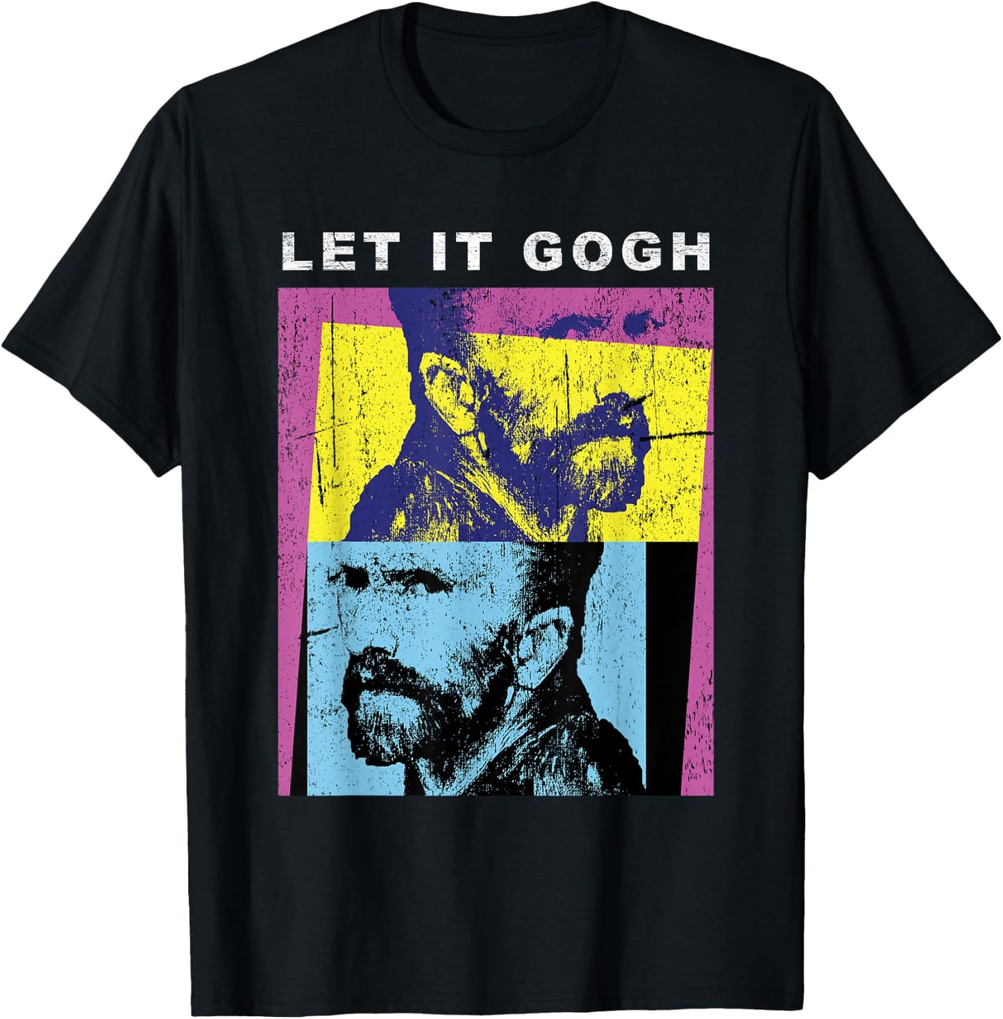Let it Gogh Ästhetisches – Van Gogh Vintage Grafik T-Shirt - T-Shirt | Black