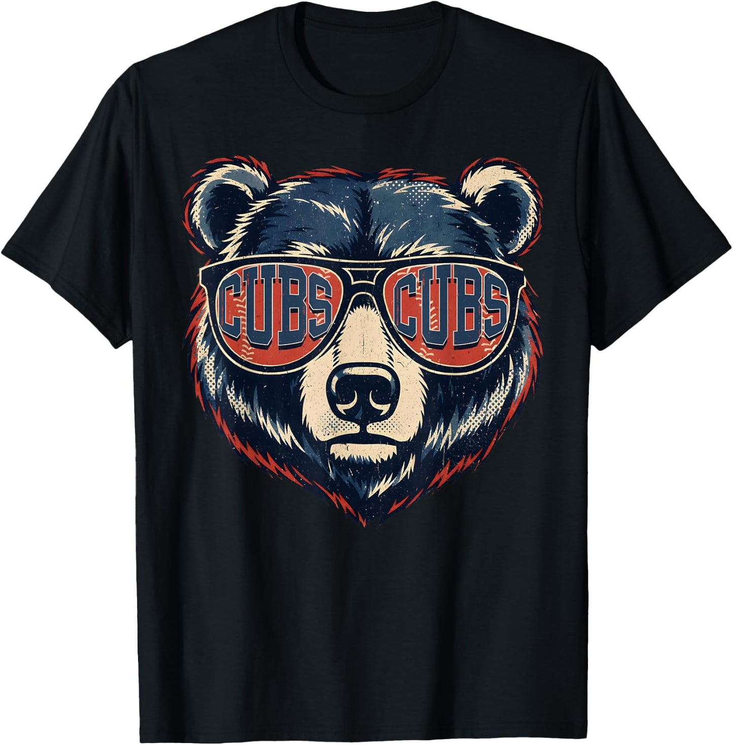 Cubs Wearing Sunglasses Vintage Design Women Kids T-Shirt - T-Shirt | Black