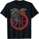Aegishjalmur - Viking Symbol - Huginn & Muninn Norse Raven T-Shirt - T-Shirt | Black