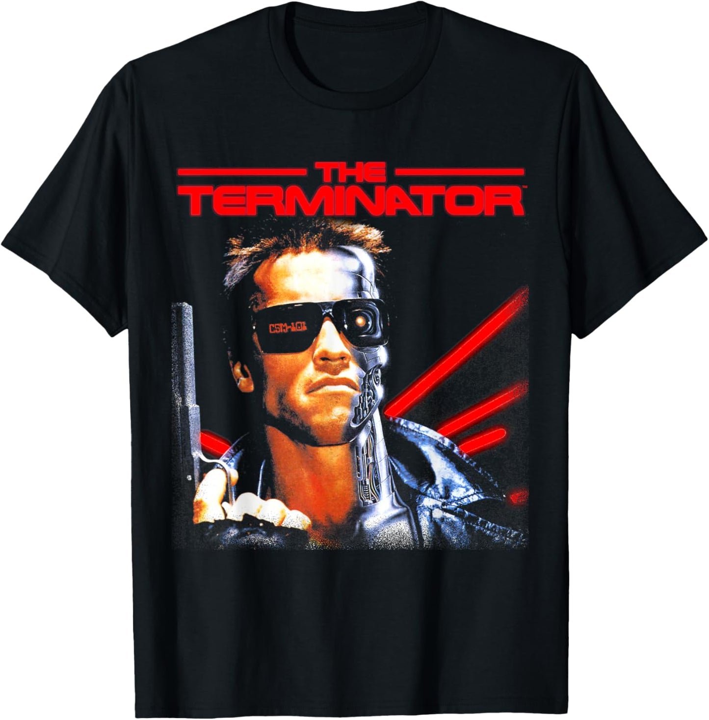 The Terminator Classic Movie Cybernetic Gamer Sci-Fi Film , Black, S T-Shirt - T-Shirt | Black