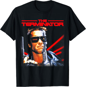 The Terminator Classic Movie Cybernetic Gamer Sci-Fi Film , Black, S T-Shirt - T-Shirt | Black