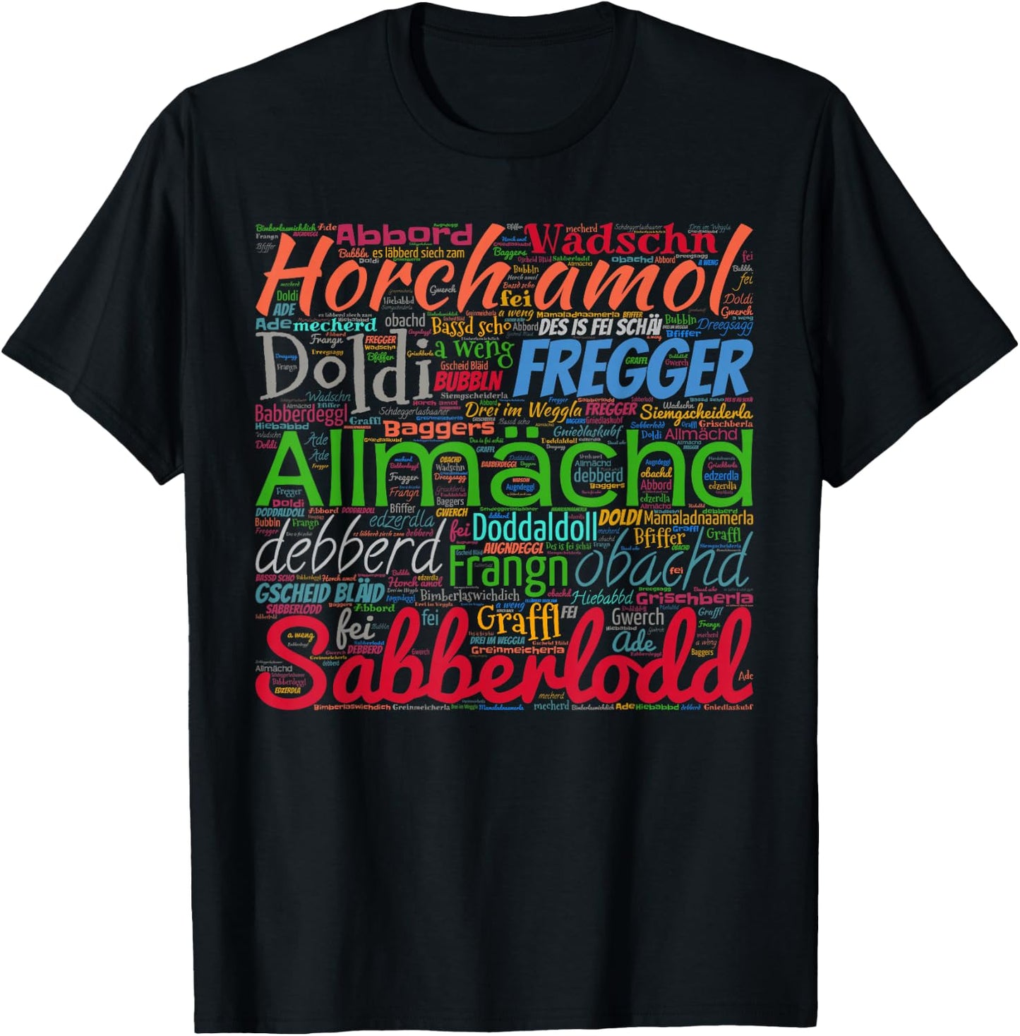 Salat Frankreich Worte T-Shirt - T-Shirt | Black