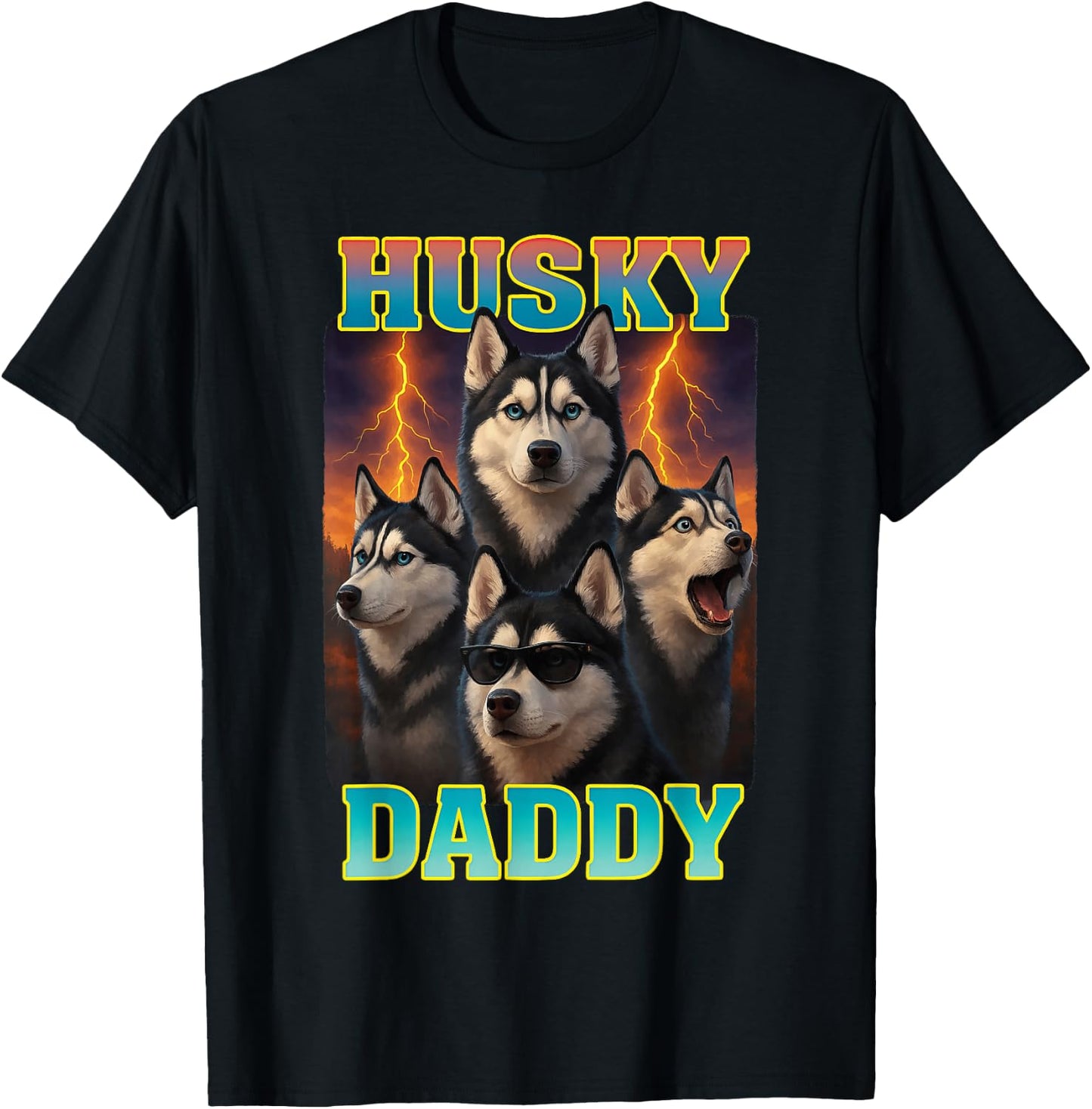 Papa Husky T-Shirt - T-Shirt | Black