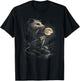 Opossum Howling at The Moon Vintage Opossum Animal Art T-Shirt - T-Shirt | Black