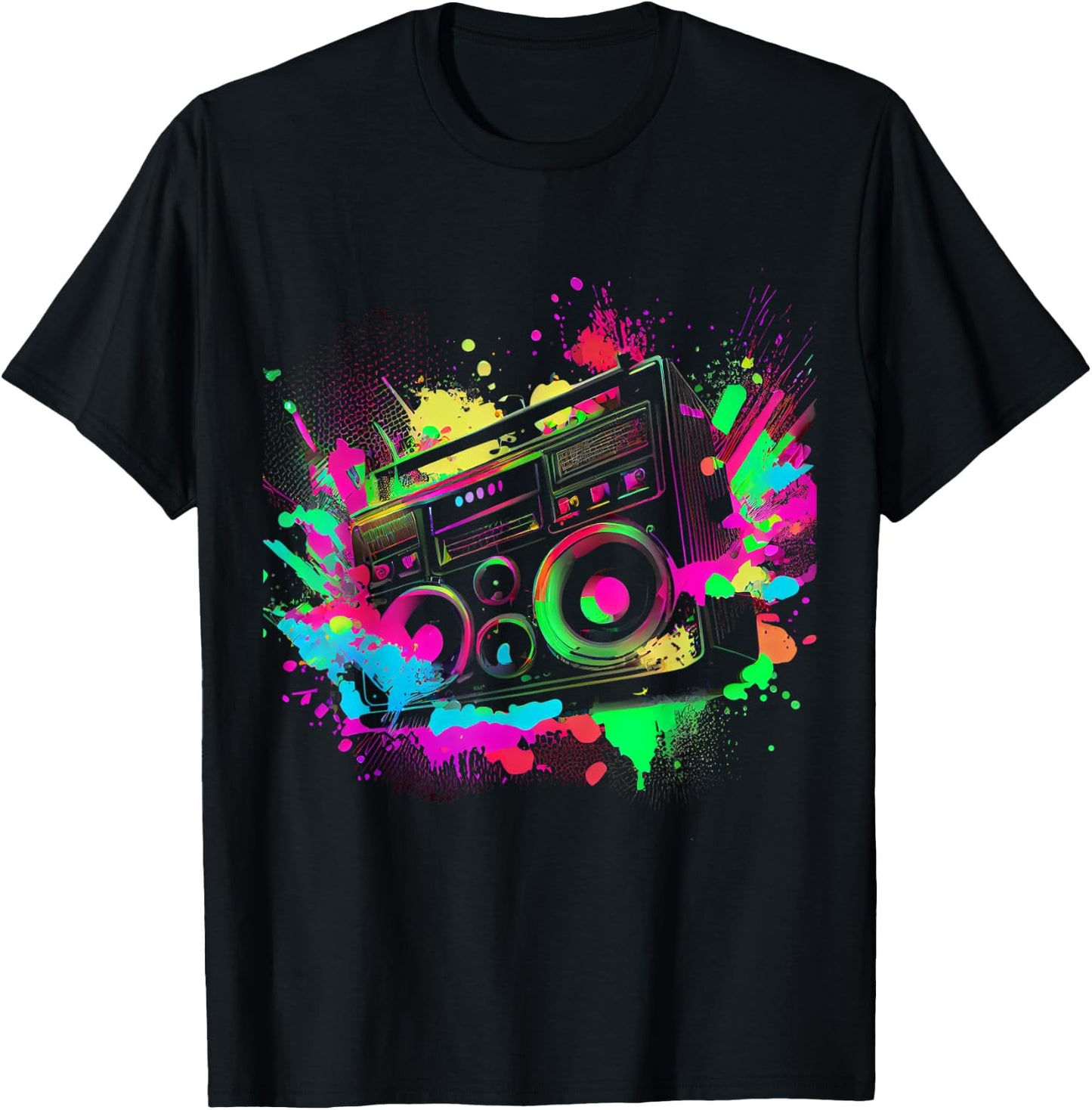 80s 90s Retro Party Fancy Dress Cassette , black T-Shirt - T-Shirt | Black