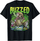 Weed Sloth Smoking Stoner Rave House Techno Outfit BACKPRINT T-Shirt - T-Shirt | Black