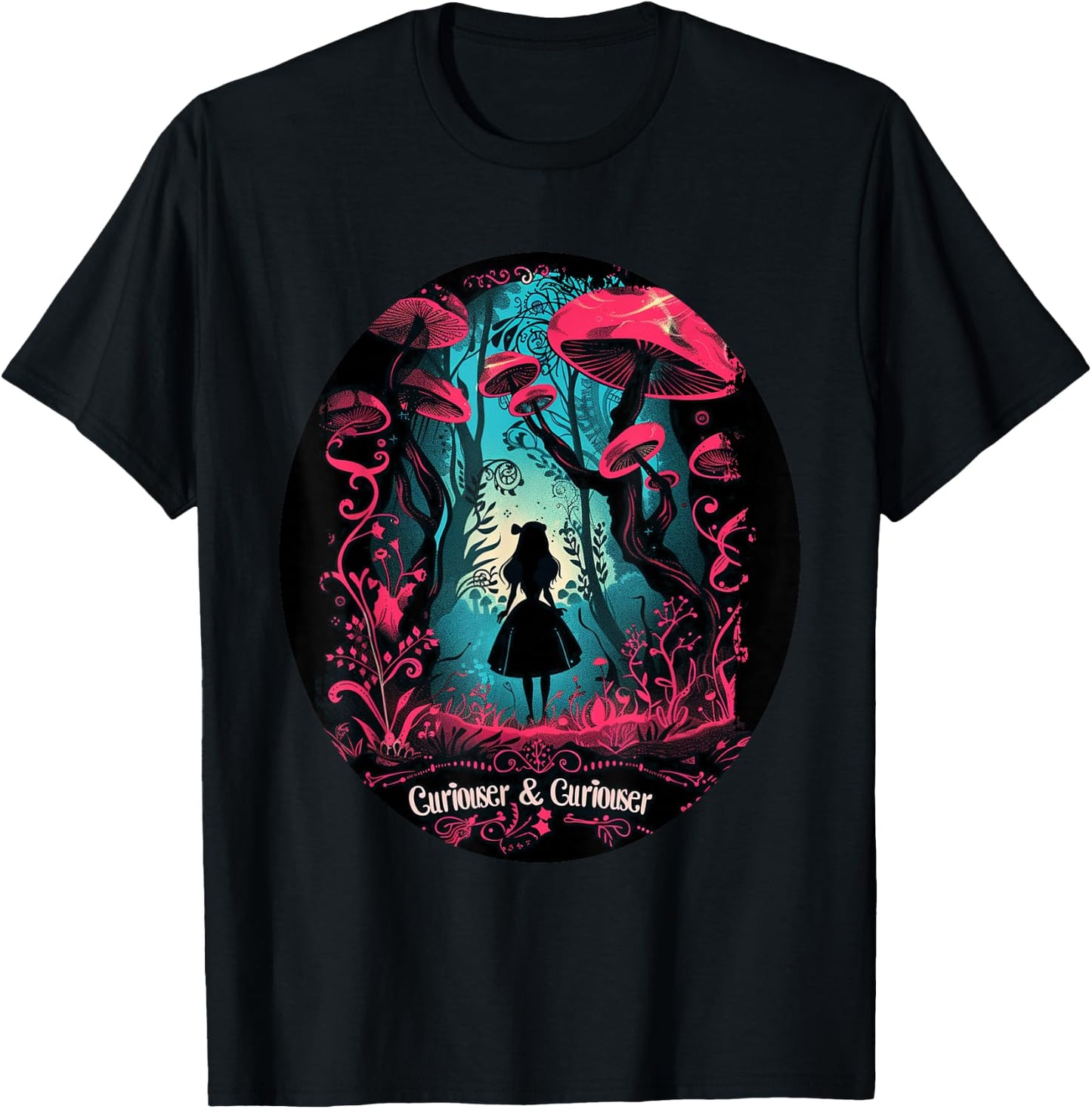 Alice im Wunderland T-Shirt - T-Shirt | Black