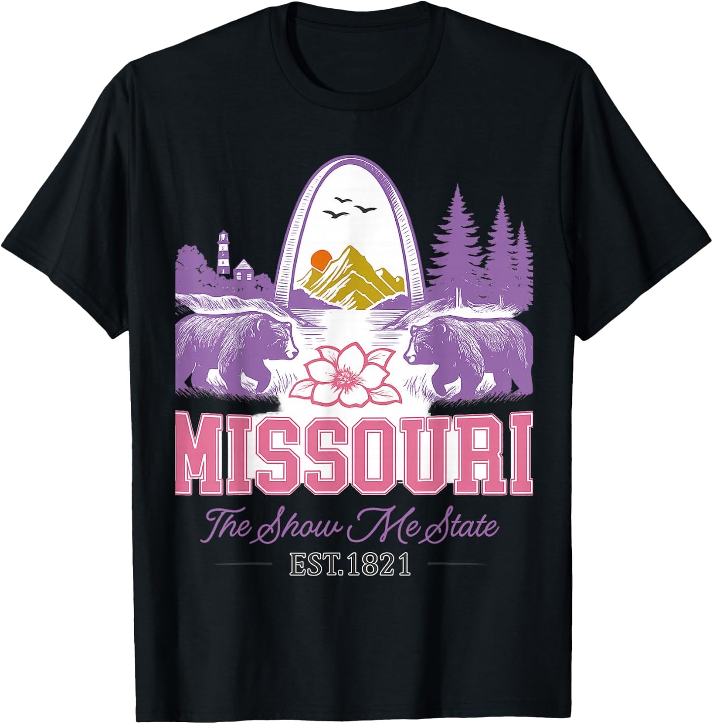 Missouri The Show-Me State Vintage Inspired T-Shirt - T-Shirt | Black