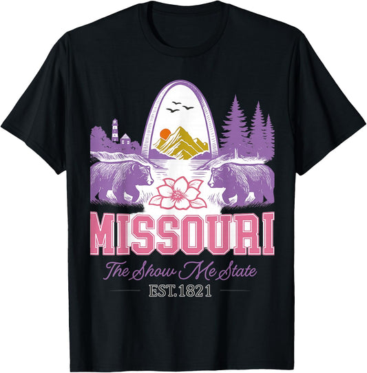 Missouri The Show-Me State Vintage Inspired T-Shirt - T-Shirt | Black