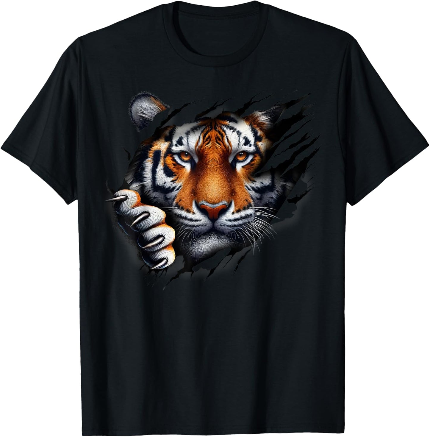 Retro Spirit Tiger Face shirt design Football Tiger Fan T-Shirt - T-Shirt | Black