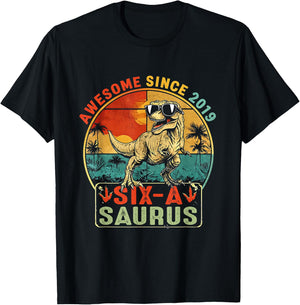 Six ASaurus T-Shirt - T-Shirt | Black