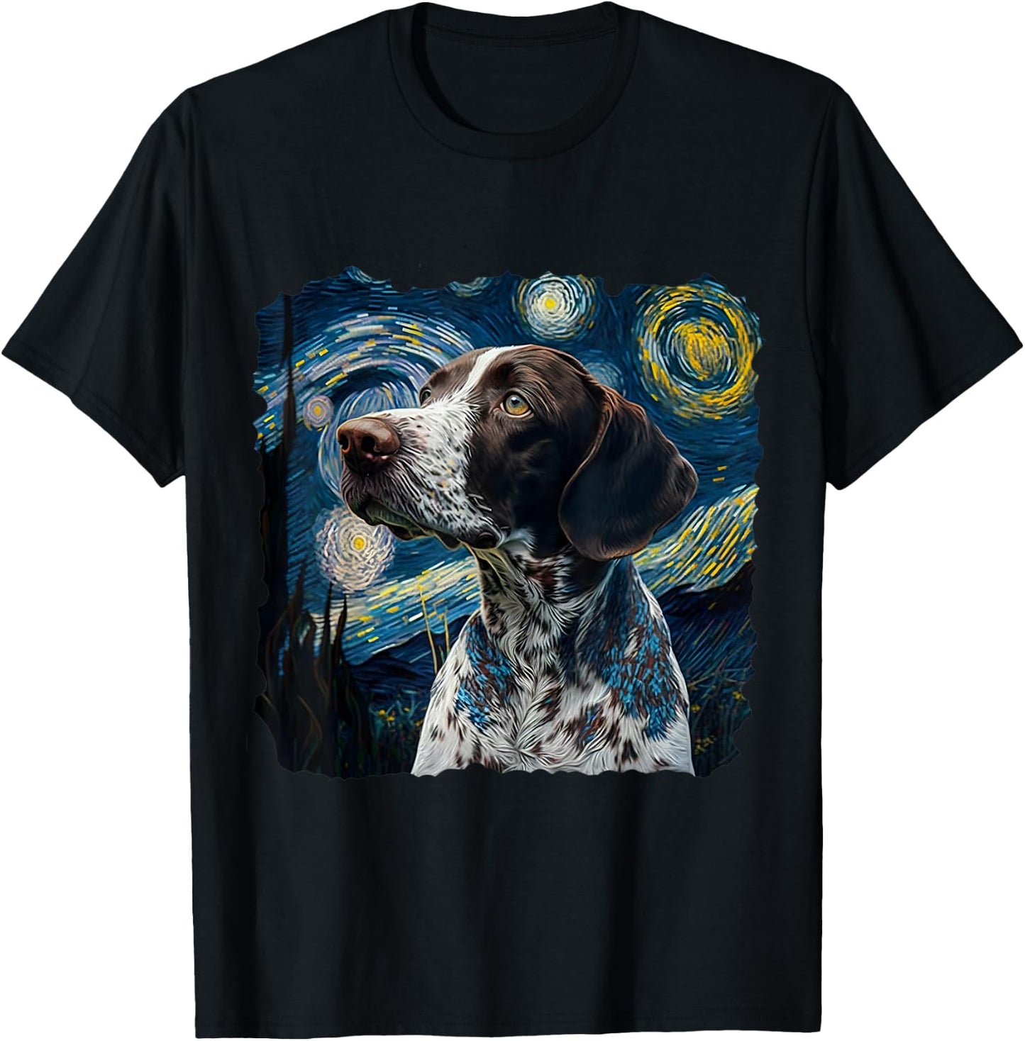 German Shorthair Pointer Funny GSP DAD MOM T-Shirt - T-Shirt | Black