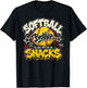 I'm Just Here for The Snacks Funny Softball Brother T-Shirt - T-Shirt | Black