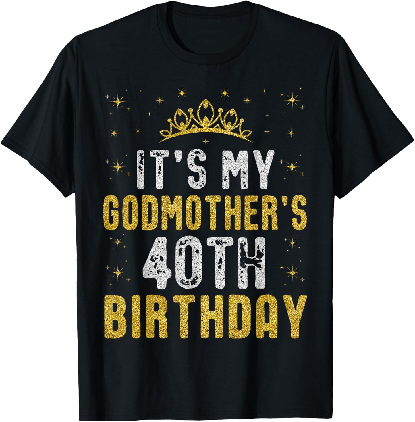 Happy It's My Godmother's 40th Birthday 1985 40 Years Old T-Shirt - T-Shirt | Black