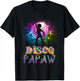 Funny Disco Papaw - Retro 70's Seventies Themed Disco Ball T-Shirt - T-Shirt | Black