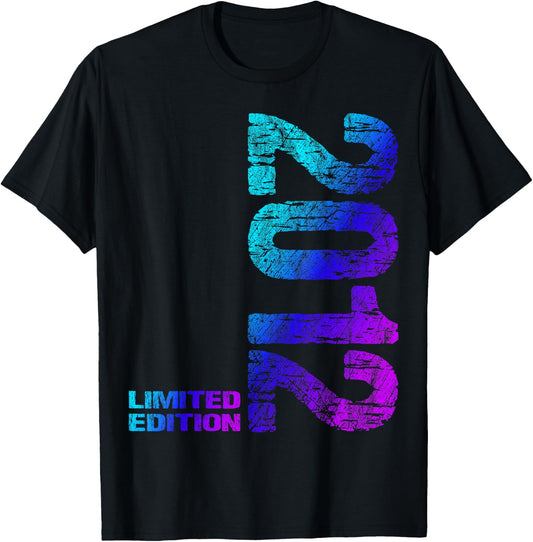 12th Birthday 2012 Limited Edition Boy Girl , black T-Shirt - T-Shirt | Black