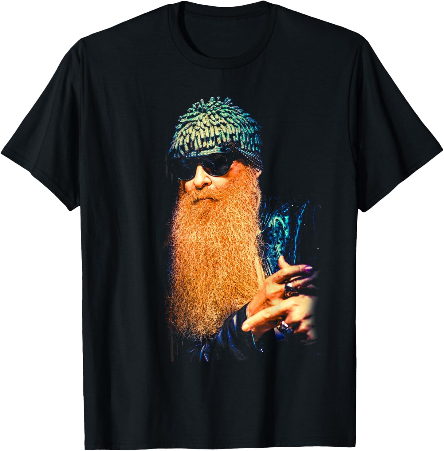ZZ Top Portrait Official Billy F Gibbons T-Shirt - T-Shirt | Black