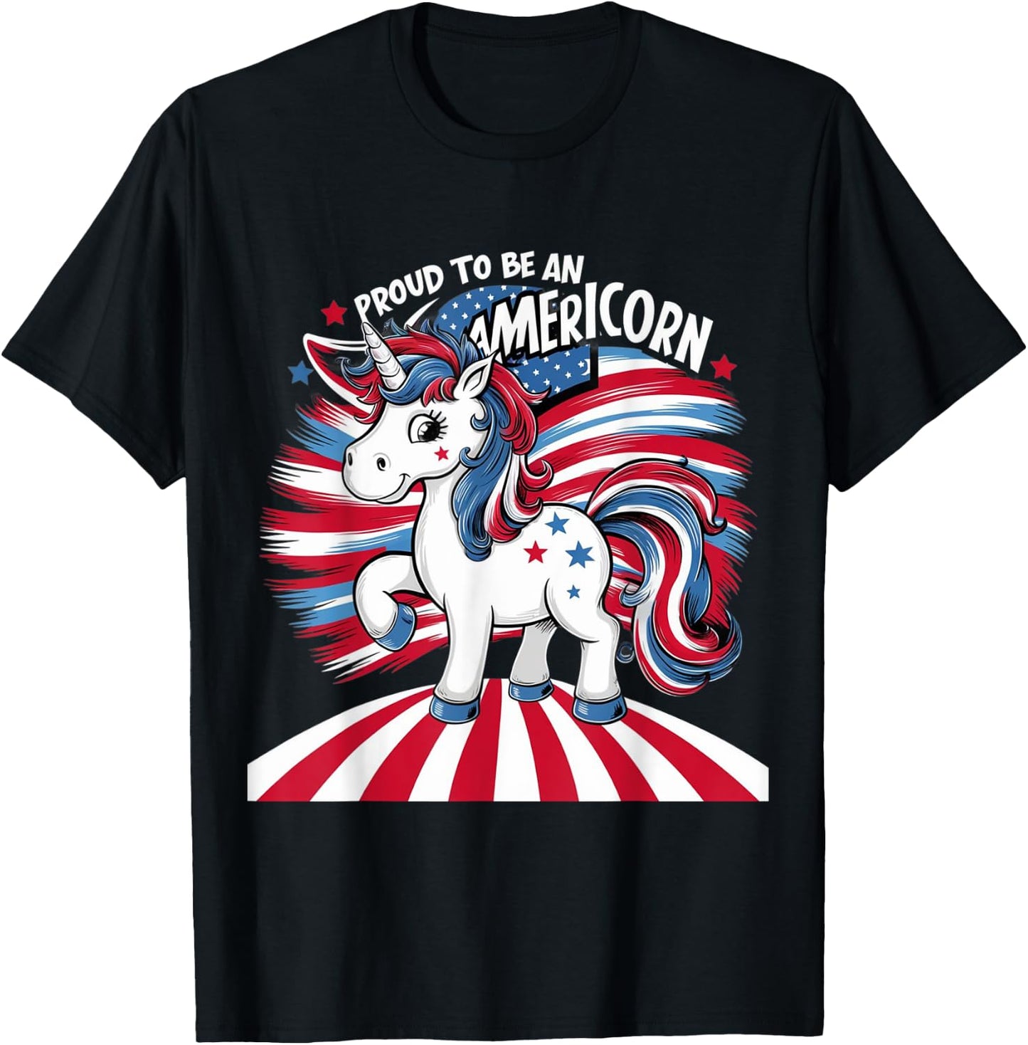 Proud To Be An Americorn T-Shirt - T-Shirt | Black