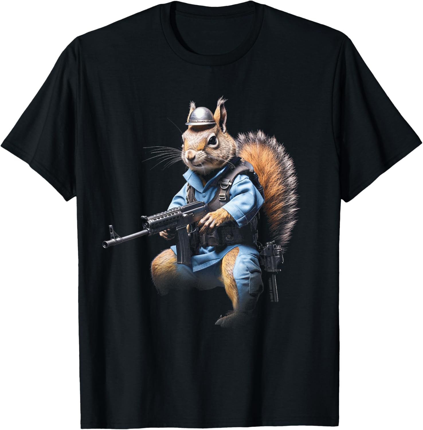 Squirrel Whisperer cool funny gun squirrel lover T-Shirt - T-Shirt | Black