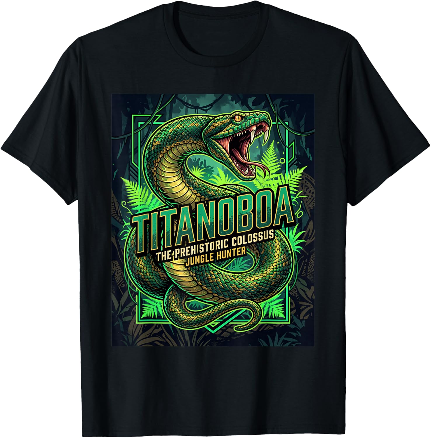 Titanoboa - Extinct Animal Snake History Paleontology T-Shirt - T-Shirt | Black