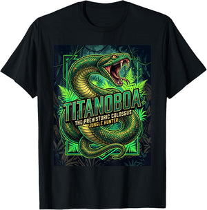 Titanoboa - Extinct Animal Snake History Paleontology T-Shirt - T-Shirt | Black