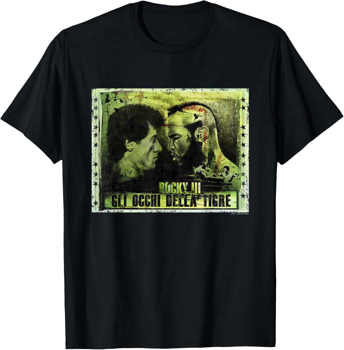Rocky III Clubber Lang Eyes Of The Tiger T-Shirt - T-Shirt | Black