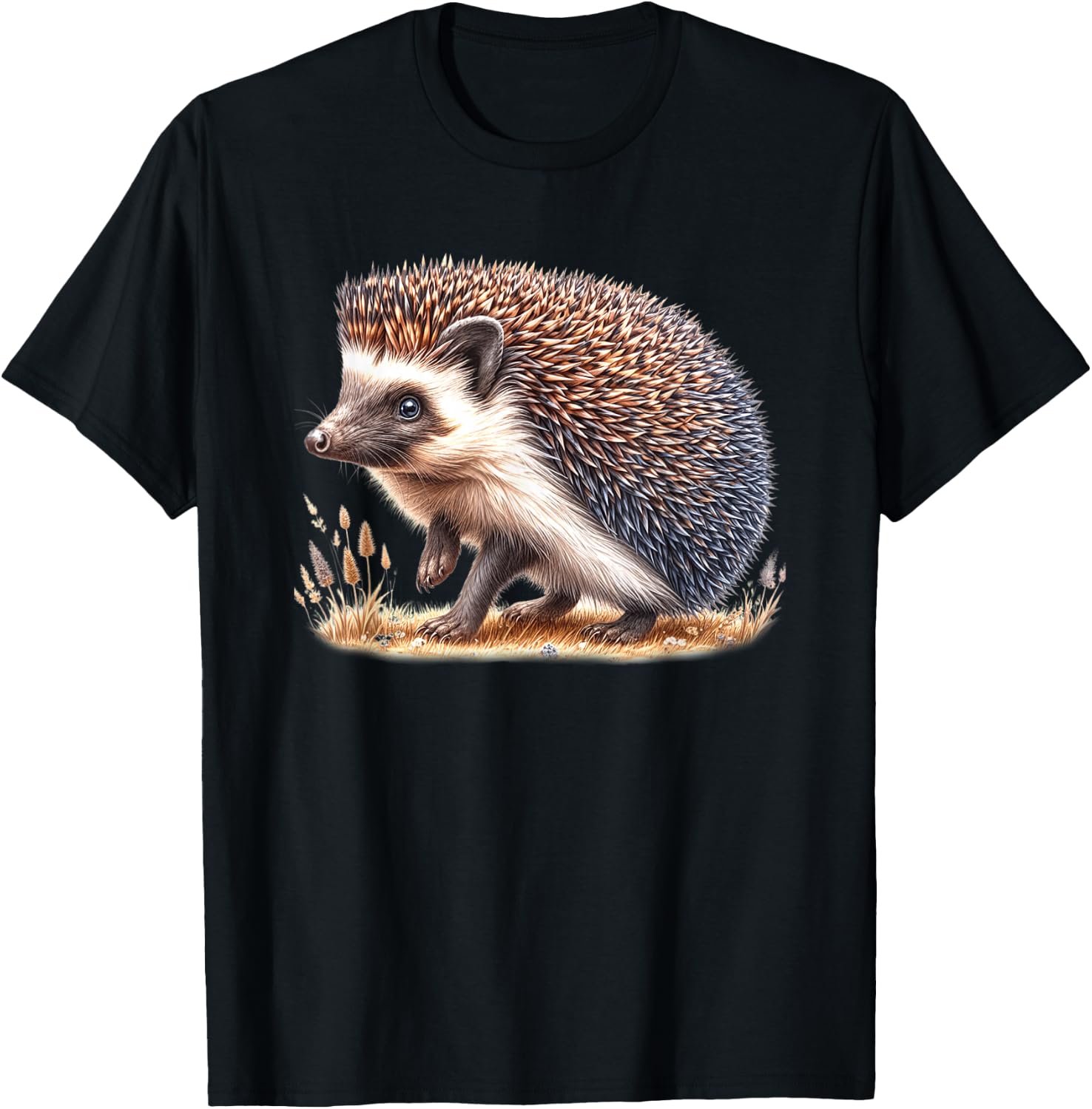 Hedgehog , Black, S T-Shirt - T-Shirt | Black