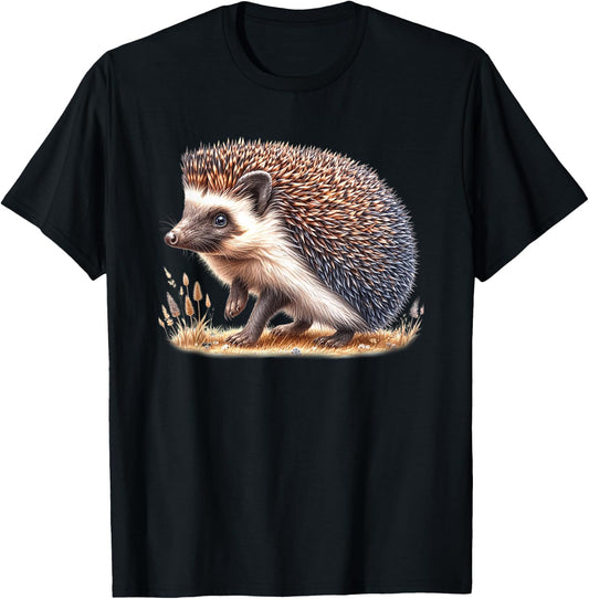 Hedgehog , Black, S T-Shirt - T-Shirt | Black