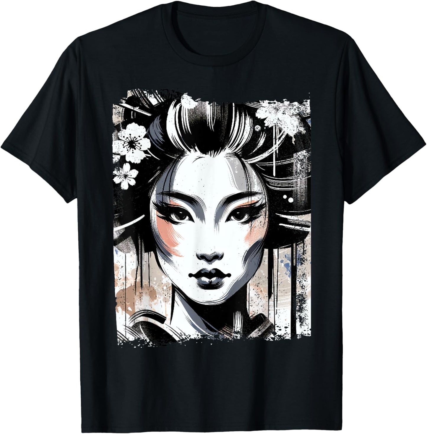 Geisha Vintage T-Shirt - T-Shirt | Black