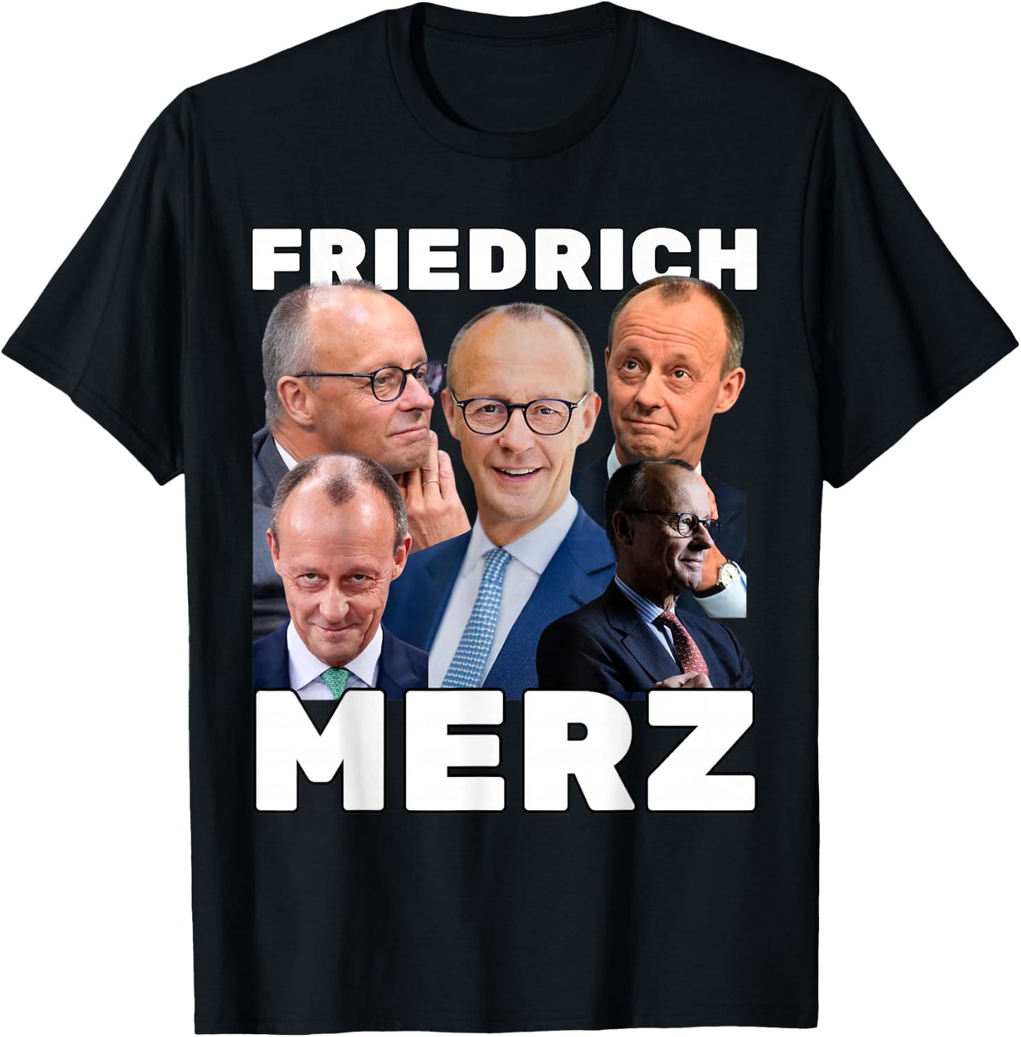 Friedrich Merz Fan-Merch , black T-Shirt - T-Shirt | Black