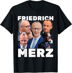 Friedrich Merz Fan-Merch , black T-Shirt - T-Shirt | Black