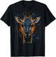 Giraffe Artwork Mandala - Animal Art Giraffe T-Shirt - T-Shirt | Black