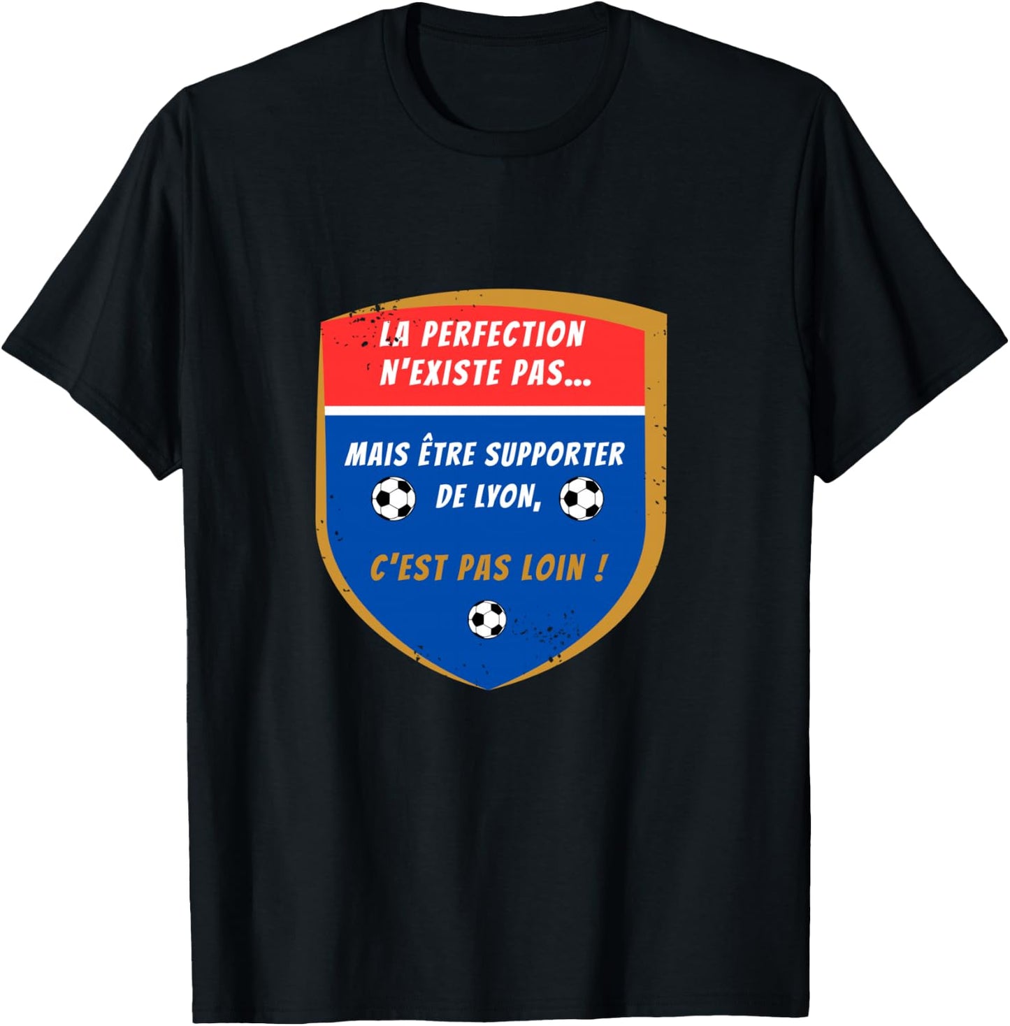 Lyon Football Supporter Gift, Black, S T-Shirt - T-Shirt | Black