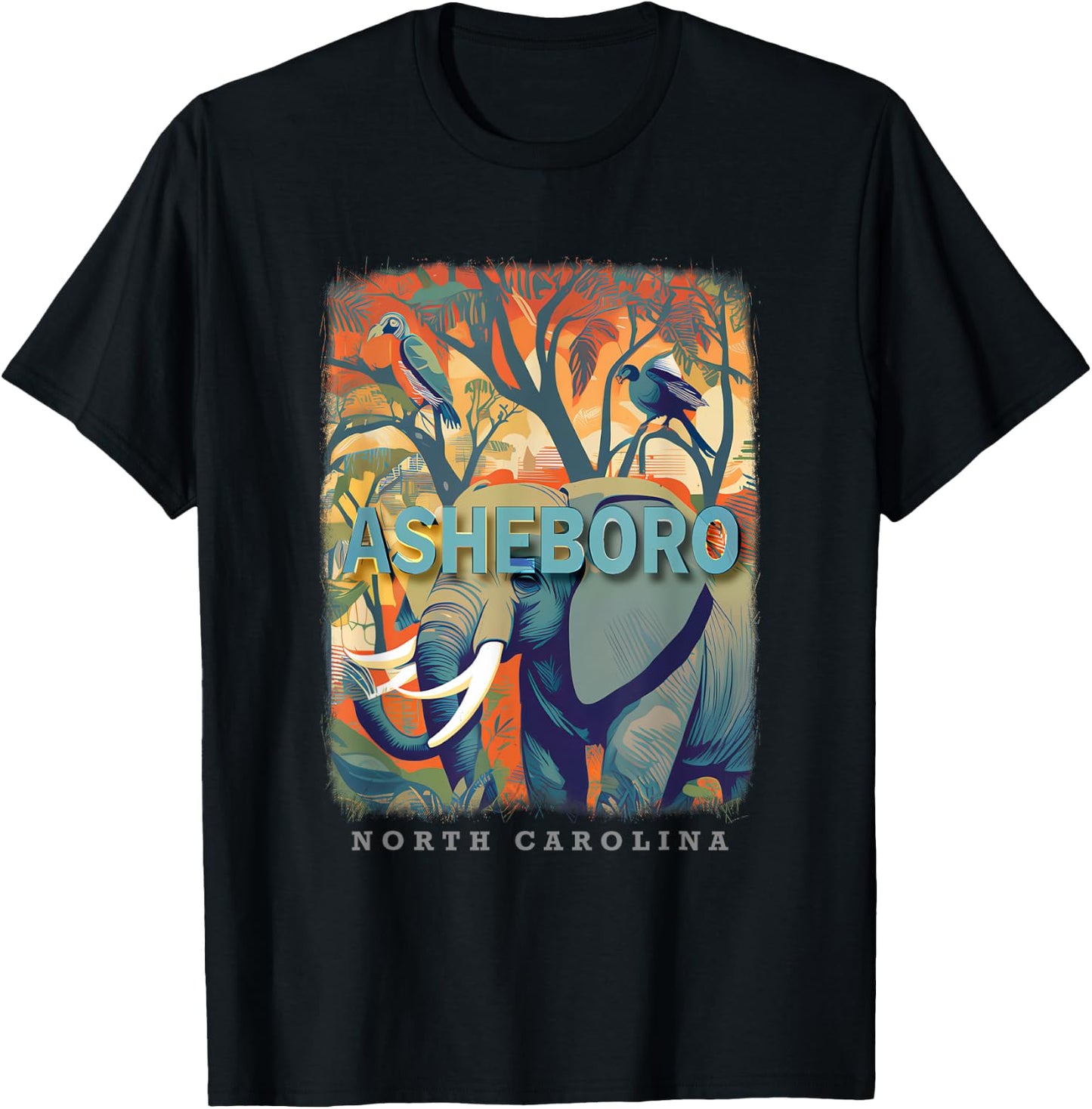 Asheboro North Carolina NC Zoological Wonders SD216 T-Shirt - T-Shirt | Black