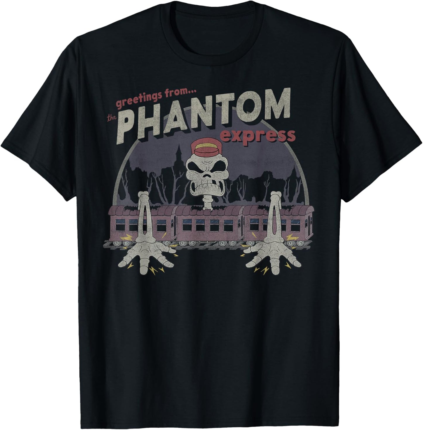 Cuphead Greetings from The Phantom Express T-Shirt - T-Shirt | Black