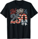 250th Anniversary 250 Years America USA Flag Red & White T-Shirt - T-Shirt | Black