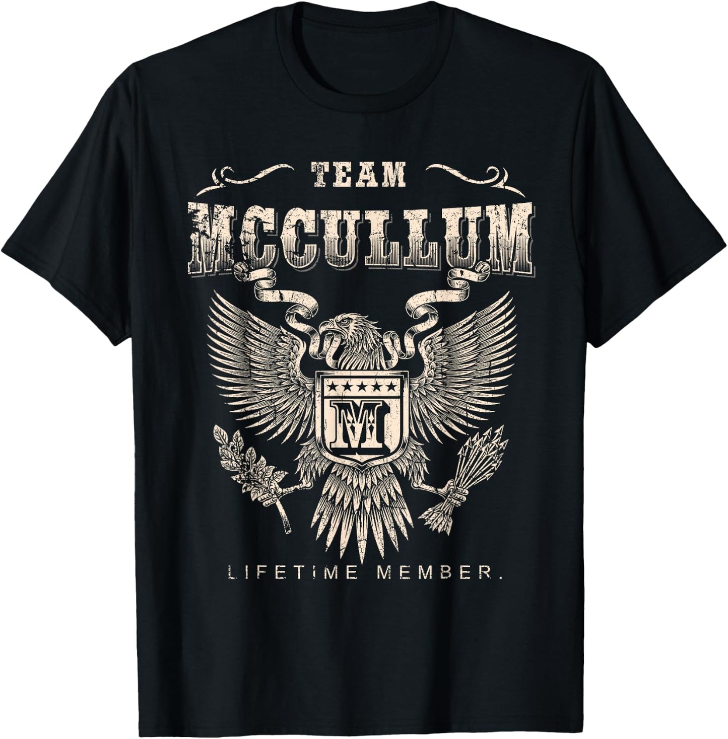 Team Mccullum Family Name Lifetime Member T-Shirt - T-Shirt | Black