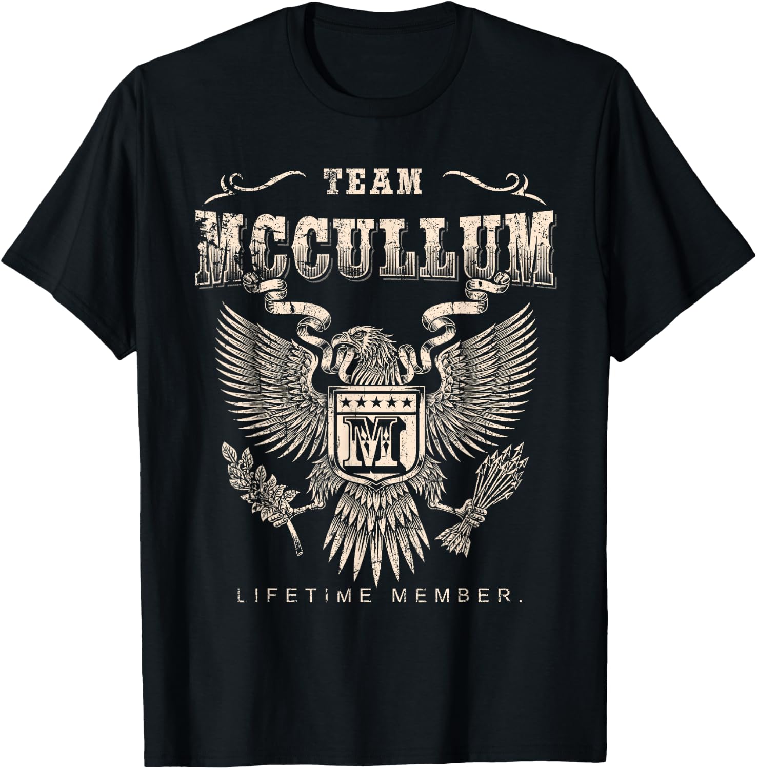 Team Mccullum Family Name Lifetime Member T-Shirt - T-Shirt | Black
