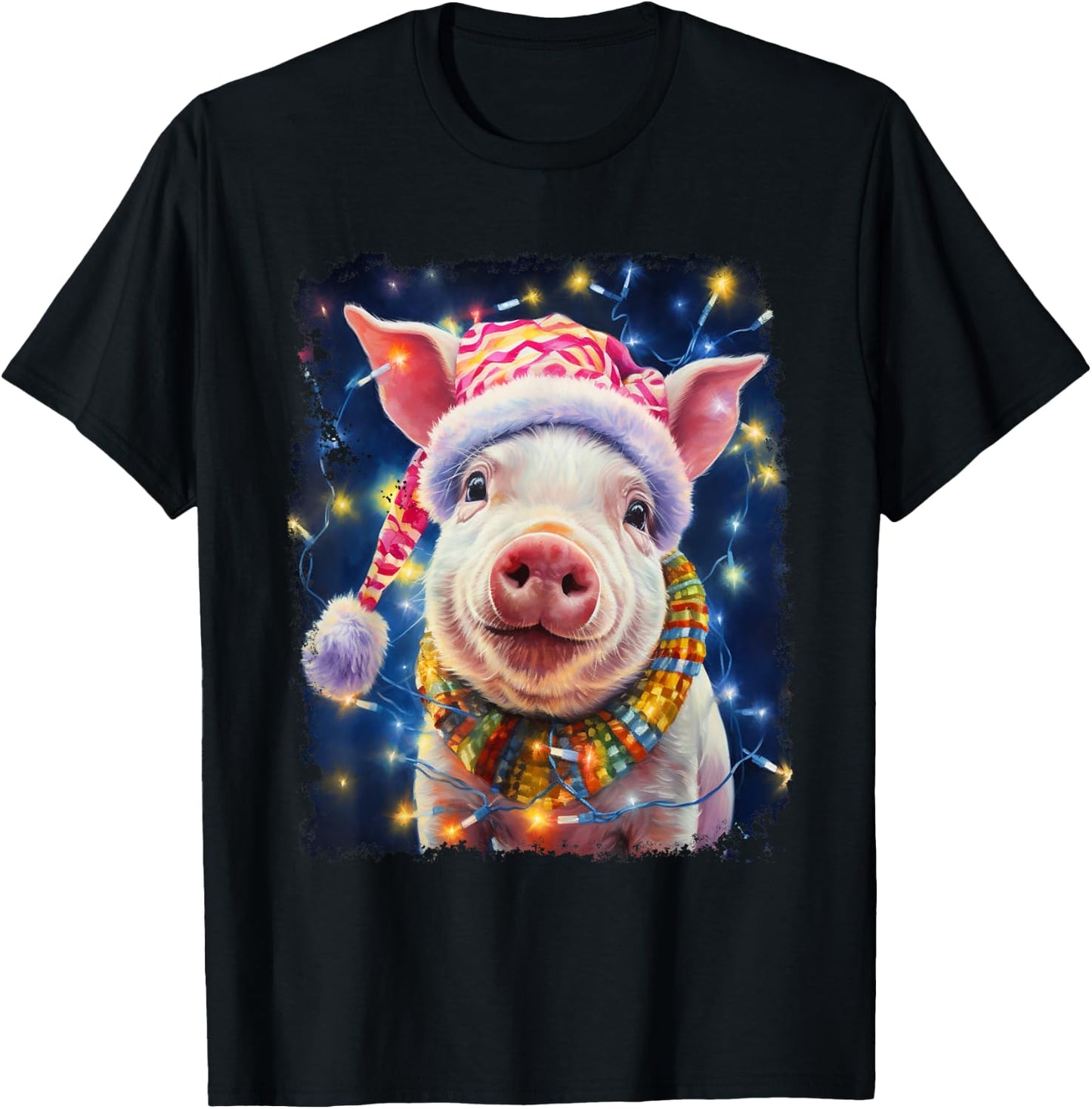 Christmas Pig T-Shirt - T-Shirt | Black