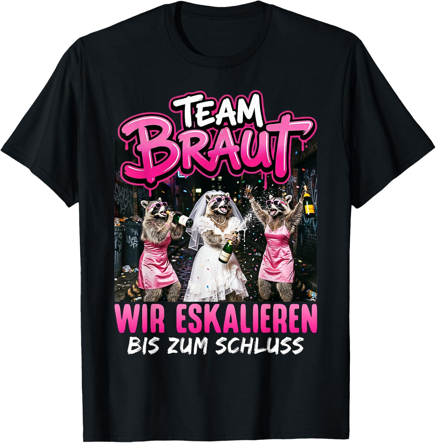 JGA Frauen Junggesellenabschied Frauen Polterabend T-Shirt - T-Shirt | Black
