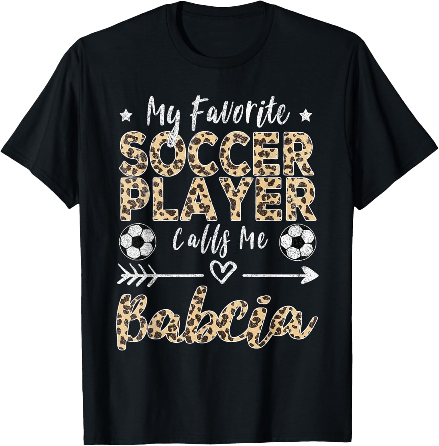 My Favorite Soccer Player Calls Me Babcia Polish Grandma T-Shirt - T-Shirt | Black