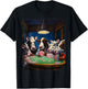 Playing Card Pop Art Gambling Cows Playing Poker Cards T-Shirt - T-Shirt | Black
