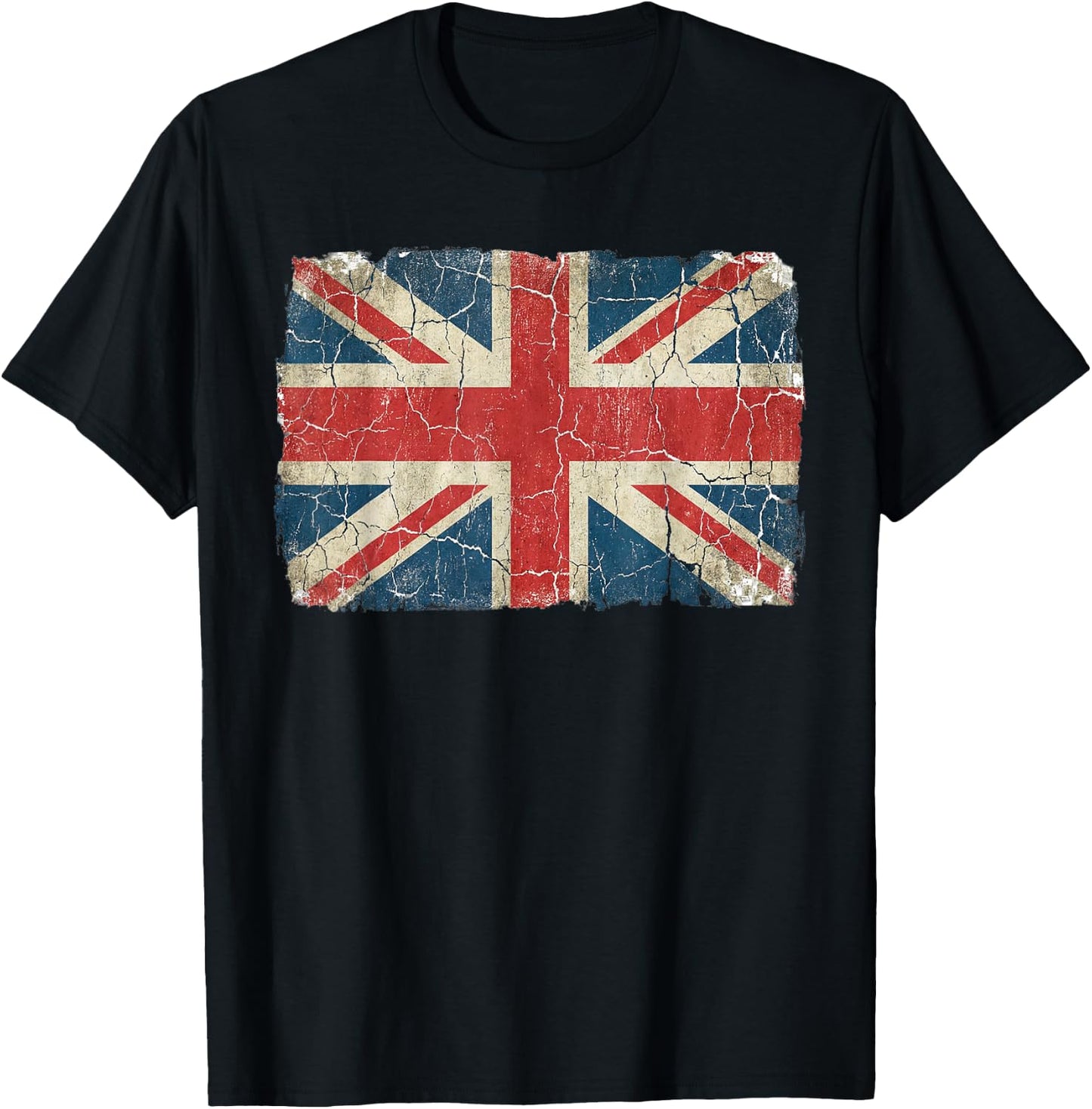 United Kingdom Union Jack Vintage Flag Souvenir T-Shirt - T-Shirt | Black