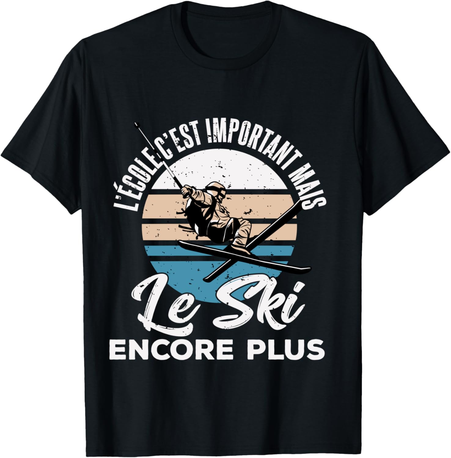 Skier Humour Gift Personalized Skiing Skier T-Shirt - T-Shirt | Black