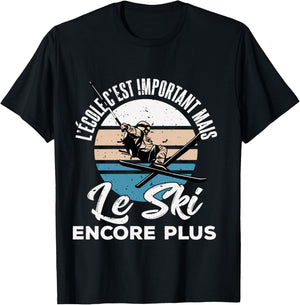 Skier Humour Gift Personalized Skiing Skier T-Shirt - T-Shirt | Black