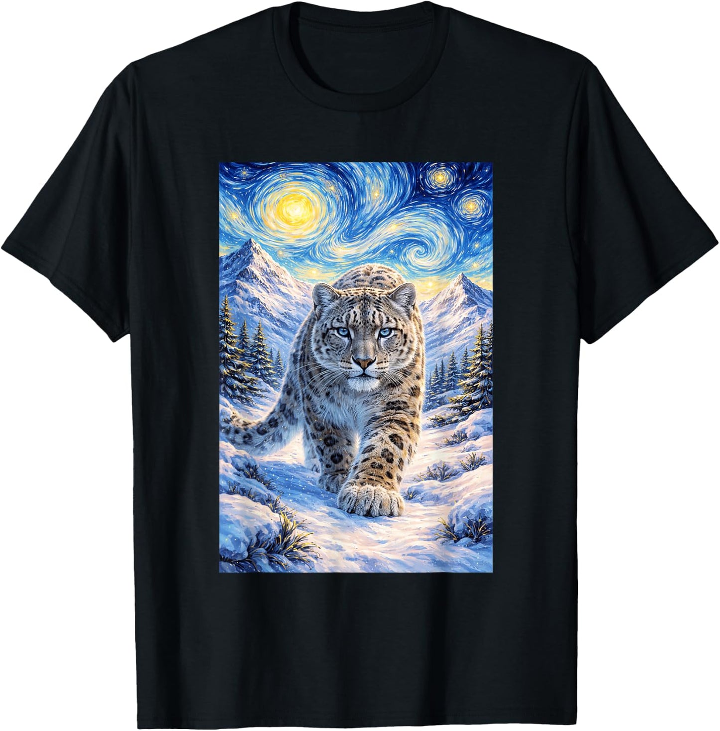 Snow Leopard T-Shirt - T-Shirt | Black