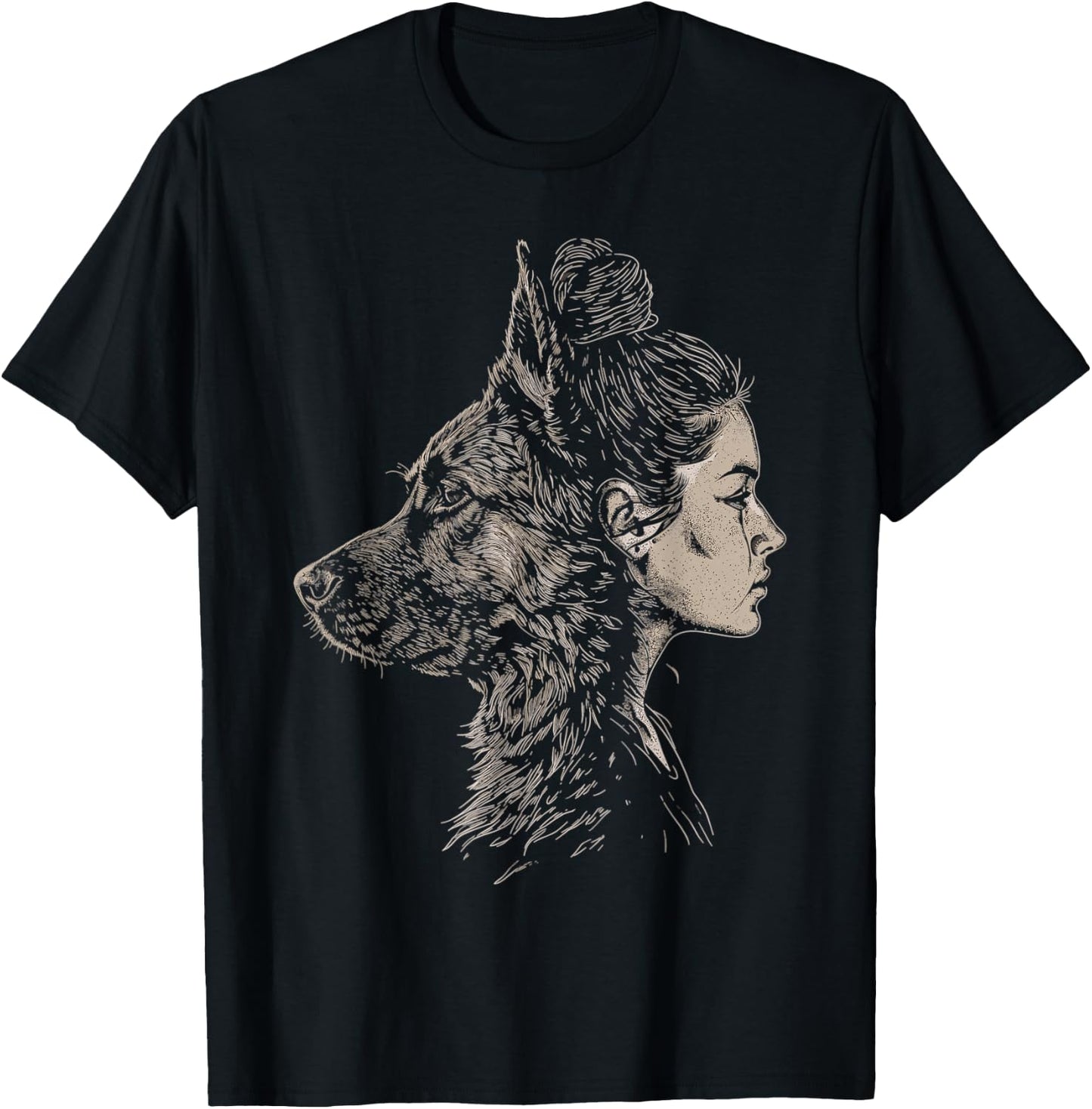 German Shepherd Mom Dog Art Lover Mother's Day T-Shirt - T-Shirt | Black