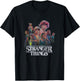 Stranger Things Retro Vintage Hawkins Glow Up Group Shot T-Shirt - T-Shirt | Black
